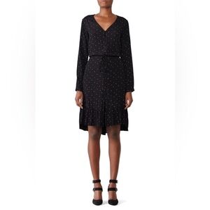 Rails Jade Offset Dot Ruffle V-Neck Dress Size xs